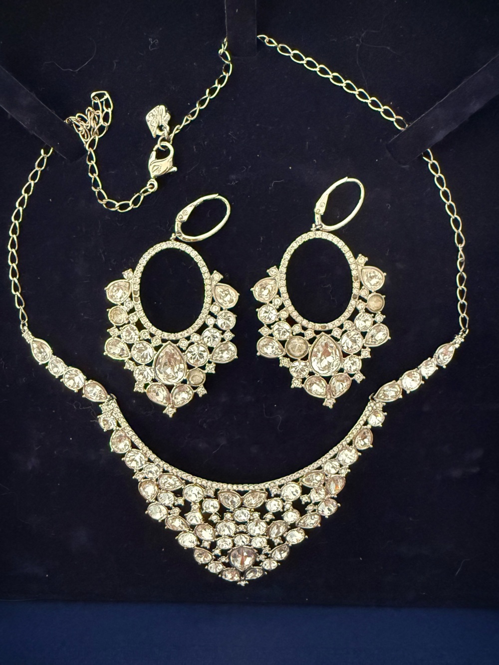 Swarovski Crystal Chandelier Necklace and Earring Set